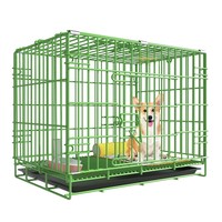 Cage pliable de luxe robuste en fil d'acier pour chien, respirante, pour usage extérieur, transporteur toutes tailles toutes saisons avec plateau en plastique