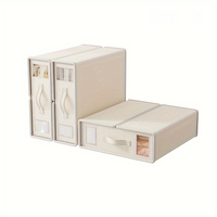 Ensemble de 4 boîtes de rangement pliables en tissu pour draps de lit, organisateur de placard pour couvertures, taies d'oreiller