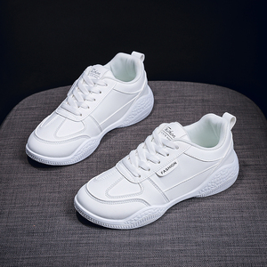 Moda damas calzado de cuero blanco <span class=keywords><strong>mujer</strong></span> casual correr caminar Zapatos Zapatillas de deporte de las mujeres <span class=keywords><strong>Tenis</strong></span> - Product Image 4
