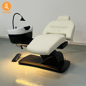 Sillón de Peluquería de Lujo <span class=keywords><strong>para</strong></span> Spa Capilar, Silla de Barbería Reclinable de Cuero PU y Cerámica <span class=keywords><strong>para</strong></span> Centro de Spa Capilar, Muebles de Salón - Product Image 4