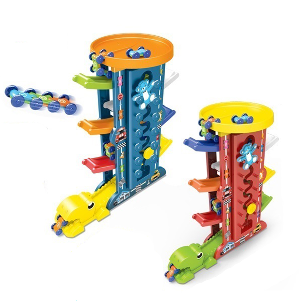 7 уровней стапель трек 4 колеса автомобилей пластик супер трек набор игрушек для детей