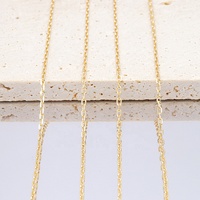 Cadena de cable de oro puro de 9 quilates de oro genuino en rollo para la fabricación permanente de joyas