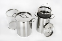 1 pièce Pot à asperges en acier inoxydable avec panier en maille, compatible induction, lave-vaisselle et four, ustensile de cuisson pour la maison
