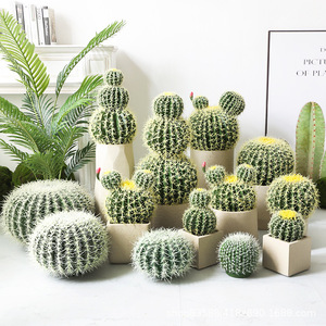 Cactus <span class=keywords><strong>de</strong></span> la Serie Simulación, Bonsái <span class=keywords><strong>de</strong></span> Cactus, Planta Verde, Decoración Suave para Interiores y Exteriores, Exhibición en Ventanas, Plantas Decorativas Artificiales - Product Image 1