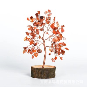 <b>Crystal</b> <b>Tree</b> Natural Stone Handmade Decor Home Office Gift Ornament - Product Image 2