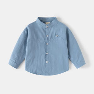 <span class=keywords><strong>Chemise</strong></span> unie à manches longues pour garçon, collection Printemps 2026 – <span class=keywords><strong>Jaune</strong></span>, Bleu, Blanc, Vert - Product Image 5