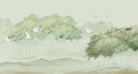 Papier peint mural 3D personnalisé Paysage Naturel pour Projets Hôteliers et Espaces Publics – Revêtement Mural Ignifuge en PVC Vinyle à Dos Tissu