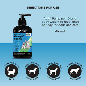 Huile de saumon sauvage pour chien chat Omega <span class=keywords><strong>3</strong></span> EPA DHA peau manteau soutien articulaire coeur cerveau immunitaire 16oz supplément nutritionnel liquide pour animal de compagnie - Product Image 5