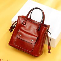 Sac à main en cuir véritable pour femmes, fourre-tout de luxe, mode, nouvelle collection 2020