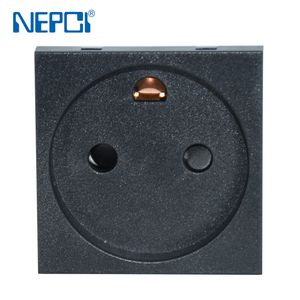 Nouveaux articles module de <span class=keywords><strong>prise</strong></span> de courant de type danois mis à la terre 45*45 <span class=keywords><strong>prise</strong></span> électrique standard danois noire 250V 13A XJY-QB-68 - Product Image 2