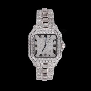 Top Quality Moissanite Diamond Quartz <b>Watch</b> with Sapphire Glass Stainless Steel Luxury Wristwatch Available <b>For</b> Sale - Product Image 1