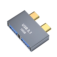 Adaptor Tipe C Male ke Female, Konverter USB C dari Aluminium Alloy, Cocok untuk Laptop dan Ponsel