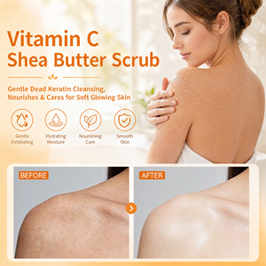 Exfoliante Corporal de Manteca de Karité y Naranja de Marca Privada OEM ODM, Exfoliante Corporal Blanqueador e Iluminador para Piel Muerta - Product Image 2