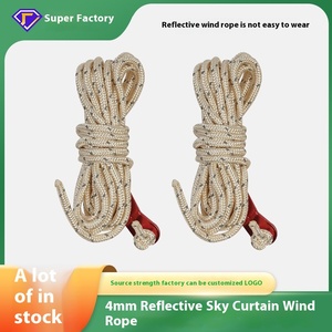 เชือกพาราคอร์ดไนลอนสะท้อนแสง<span class=keywords><strong>4</strong></span>มม. ปรับได้กลางแจ้งเชือกพาราคอร์ดเรืองแสงเต็นท์เต็นท์กันลม - Product Image 5