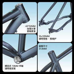 Cuadro de Bicicleta de Montaña Bolany de 26 Pulgadas, Aleación de Aluminio, Hardtail XC Downhill, con Accesorios - Product Image 5