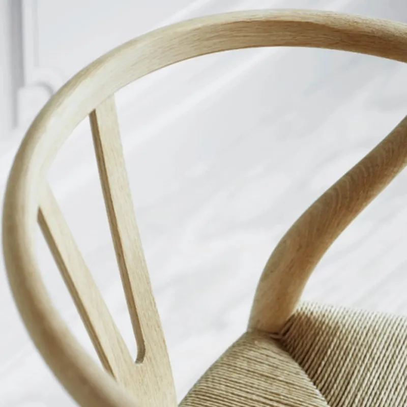 도매 덴마크 미적 Cadeira 알타스 단단한 나무 홈 바 의자 위시본 카운터 의자 팔과