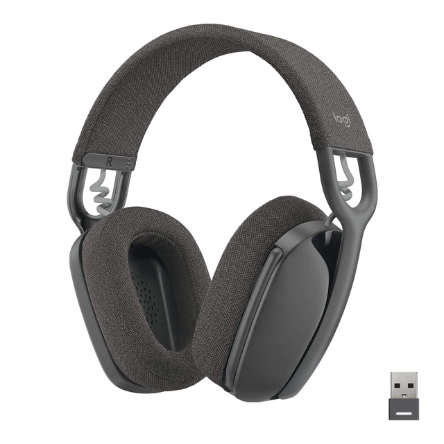 Logitech Zone Vibe 125 Wireless Headset 40mm Drivers 20hr Battery Noise Canceling Mic USB for PC Mac Zoom Work