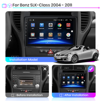 Autoradio Android Junsun 9 pouces avec Carplay pour Mercedes-Benz Classe SLK R171 2004-2011, lecteur DVD de voiture, unité centrale multimédia