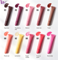 Gloss à lèvres liquide Lilywild, aromatisé, végan, brillant, maquillage de luxe, hydratant et longue tenue, vente en gros, personnalisable avec logo