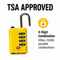 Cadenas à combinaison TSA à 4 chiffres en alliage de zinc, plusieurs options de couleurs, pour boîte à outils, rangement domestique, sécurité