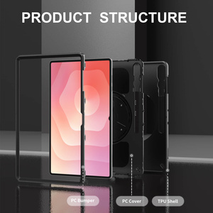 360 xoay đĩa tay dây đeo bút stylus khe cắm TPU PC lai trường hợp máy tính bảng cho Samsung Galaxy Tab S11 siêu 14.6 inch Tab trường hợp - Product Image 3