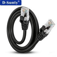 Cable de Red Ethernet Cat5e UTP al por Mayor, 24AWG, 4 Pares, Cobre Puro, Negro, Redondo, de Alta Velocidad para Redes Interiores