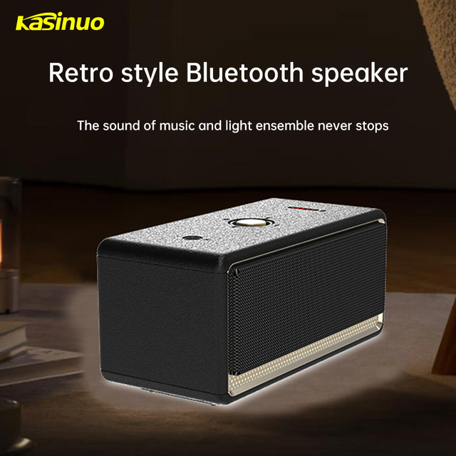 New Arrival Kasinuo JH05 Vintage BT Speaker Portable 20W Subwoofer RGB Light 2500mAh TWS FM TF USB Indoor Outdoor Party Boombox