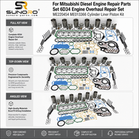 Kit de réparation moteur diesel Mitsubishi 6D34, ensemble de révision moteur ME220454 ME013366, kit cylindre et piston SUNORO