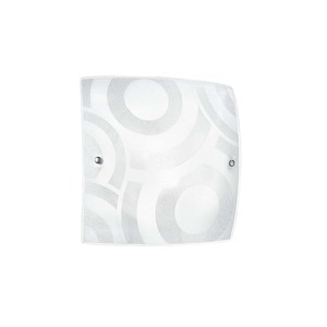 PLAFONNIER MIR BLANC GRAINÉ 30X30M - 2XE27 MAX 60W - Product Image 1