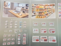 Hipoink Etiquetas Digitales Electrónicas ESL de 2.13 Pulgadas y 2.4GHz con Tinta Electrónica para Supermercados, Restaurantes y Almacenes