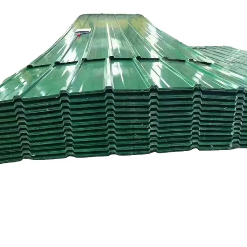 Feuille de toit métallique PPGL matériau de construction feuille trapézoïdale couleur revêtue Zinc Dx51d A653 Z275
