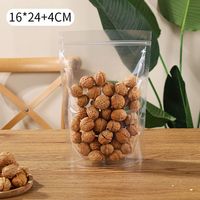 Sac cadeau artisanal givré portable à huit côtés, réutilisable, avec fermeture éclair, personnalisable, en aluminium laminé, pour spécialités de noix et collations.