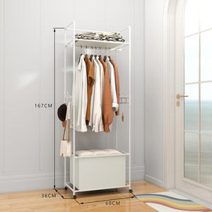 モダンな多機能ファブリックコートラック多層靴 & 衣類収納用エントリーウェイ & ベッドルーム家庭用家具 - Product Image 2