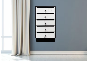 Boîtes <span class=keywords><strong>aux</strong></span> <span class=keywords><strong>lettres</strong></span> murales en acier pour appartements, jardins extérieurs, <span class=keywords><strong>boîte</strong></span> de livraison de documents à 5 compartiments - Product Image 3