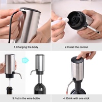 Distributeur de vin électrique portable, verseur automatique de vin avec aérateur pour les fêtes et les célébrations