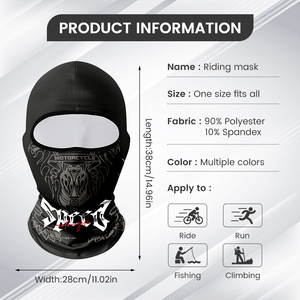 <span class=keywords><strong>Masque</strong></span> facial de moto en forme de crâne, cagoule, impression 3D personnalisée, respirant, coupe-vent, protection solaire, équipement de cyclisme, <span class=keywords><strong>masque</strong></span> de ski pour motards - Product Image 4