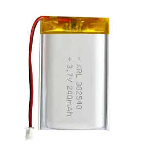 li poly battery 302540 240mAh 3.7v rechargeable lithium polymer