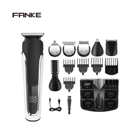 Kit de toilettage multifonctionnel pour homme, lame de rechange en acier inoxydable, tondeuse électrique USB, ensemble de tondeuses à cheveux