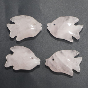 Collana con Ciondolo a Forma di Pesce in Pietra Naturale, Cristallo, Agata, Pietra Semipreziosa, Quarzo Rosa, <span class=keywords><strong>Opale</strong></span>, Gioielli con Ciondolo a Forma di Pesce Tropicale - Product Image 6