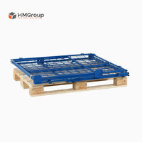 Cage en maille pliable et empilable sur mesure pour entrepôt, adaptée aux palettes Euro