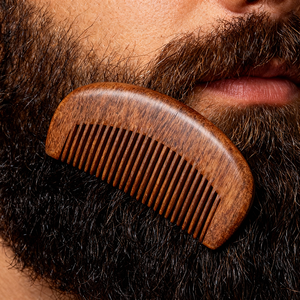ชุดหวีแปรงเคราไม้ธรรมชาติสำหรับผู้ชายแปรงเคราขนแปรงสำหรับหนวด - Product Image 3