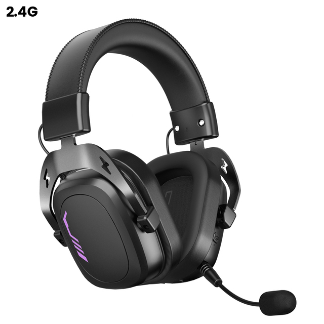 J26 Low Latency Gaming Headset 6.0 2.4G Wireless Over Ear ENC Mic Headphones for PC Gamer
