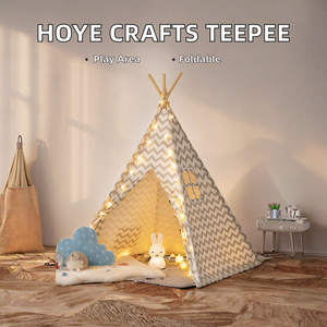 Tienda de campaña tipi plegable de lona natural Hoye Crafts <span class=keywords><strong>para</strong></span> bebés unisex de 0 a 24 meses - Product Image 2