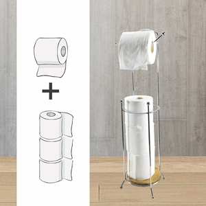 Grossista porta <span class=keywords><strong>carta</strong></span> <span class=keywords><strong>igienica</strong></span> <span class=keywords><strong>da</strong></span> pavimento supporto e filo di stoccaggio Design <span class=keywords><strong>portarotolo</strong></span> autoportante con Base <span class=keywords><strong>in</strong></span> <span class=keywords><strong>legno</strong></span> - Product Image 3
