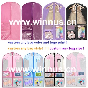 Bolsas de traje de baile reutilizables no tejidas con logotipo personalizado Zapatos de vestir de baile Abaya almacenamiento cubierta antipolvo bolsas de ropa con bolsillo - Product Image 2