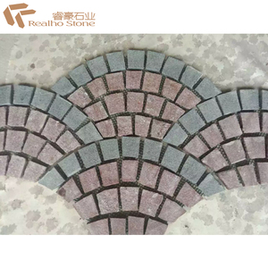 Azulejo <span class=keywords><strong>de</strong></span> piedra <span class=keywords><strong>de</strong></span> pavimento con diseño <span class=keywords><strong>de</strong></span> ventilador barato <span class=keywords><strong>de</strong></span> diseño personalizado para uso exterior para entrada exterior o acera - Product Image 3