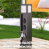 Prise de courant extérieure en acier inoxydable GEEYA, contrôle mobile par application Tuya, prise de courant de jardin, poteau de jardin avec prise électrique