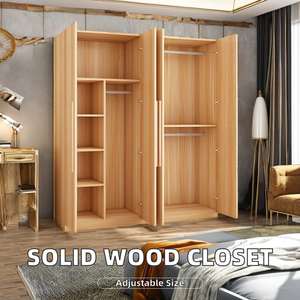 Tủ quần áo gỗ tự nhiên chắc chắn, giá rẻ, thiết kế hiện đại, xuất xưởng trực tiếp, dùng cho phòng ngủ và phòng khách - Product Image 2