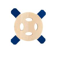 Chariot de déménagement robuste en bois rond avec roulettes pivotantes et rouleaux de protection pour tapis, idéal pour entrepôt, bureau et maison