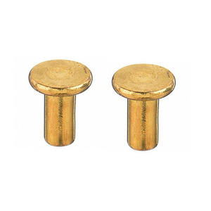 Washers cılarla RoHS sertifikalı katı pirinç perçinler-deri zanaat/otomotiv sabitleme için altın kaplama çelik çekirdek düz kafa perçinler - Product Image 2